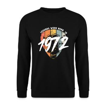 1972 anniversaire guitare guitare - Sweat-shirt Unisexe - noir - Devant - Alina (178cm) & Michal (187cm)
