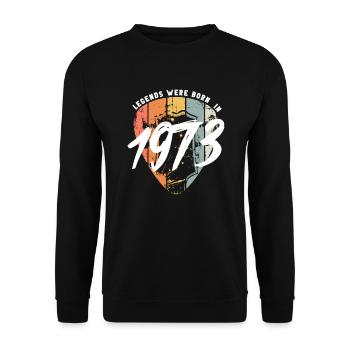 1973 anniversaire guitare guitare - Sweat-shirt Unisexe - noir - Devant - Alina (178cm) & Michal (187cm)