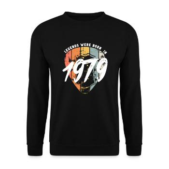 1979 anniversaire guitare guitariste - Sweat-shirt Unisexe - noir - Devant - Alina (178cm) & Michal (187cm)