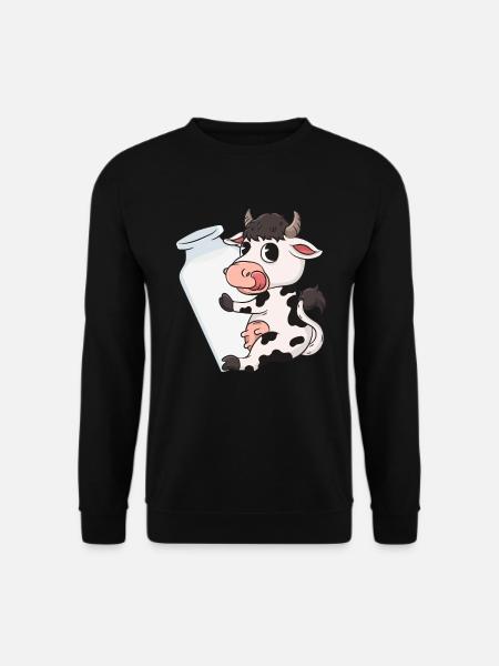 Kuh Milch - Unisex Pullover - Schwarz