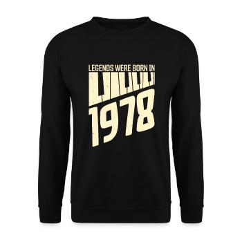 1978 Anniversaire piano piano - Sweat-shirt Unisexe - noir - Devant - Alina (178cm) & Michal (187cm)