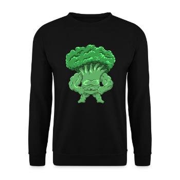 Broccoli Fitness - Unisex Sweatshirt - black - Front - Alina (178cm) & Michal (187cm)