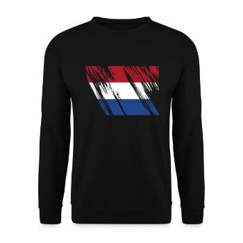 Netherlands Flag - Unisex Sweatshirt - black - Front - Alina (178cm) & Michal (187cm)