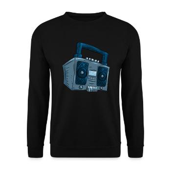 Radio Hip Hop - Unisex Pullover - Schwarz - Vorne - Alina (178cm) & Michal (187cm)