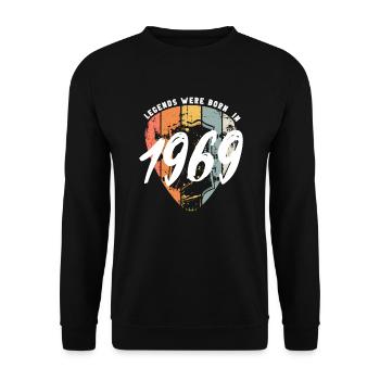 1969 anniversaire guitare guitariste - Sweat-shirt Unisexe - noir - Devant - Alina (178cm) & Michal (187cm)