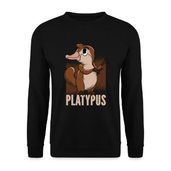 Platypus - Unisex Sweatshirt - black - Front - Alina (178cm) & Michal (187cm)