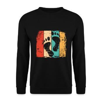 Empreinte pieds nus vintage - Sweat-shirt Unisexe - noir - Devant - Alina (178cm) & Michal (187cm)
