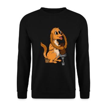 Chien de poterie - Sweat-shirt Unisexe - noir - Devant - Alina (178cm) & Michal (187cm)
