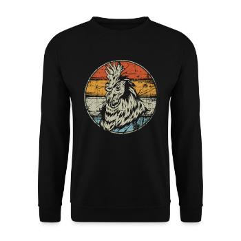 Hahn - Unisex Pullover - Schwarz - Vorne - Alina (178cm) & Michal (187cm)