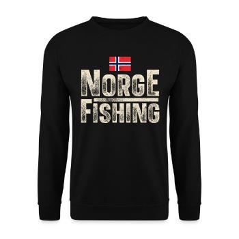 Norvège Pêche à la ligne Pêche - Sweat-shirt Unisexe - noir - Devant - Alina (178cm) & Michal (187cm)
