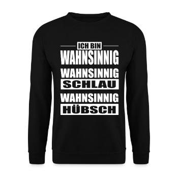 Stolz Wahnsinnig - Unisex Pullover - Schwarz - Vorne - Alina (178cm) & Michal (187cm)