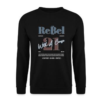 ReBel 21 - Unisex Sweatshirt - black - Front - Alina (178cm) & Michal (187cm)