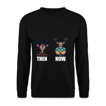 Coach Muskelaufbau Cardio Fitnesstraining Geschenk - Unisex Pullover - Schwarz - Vorne - Alina (178cm) & Michal (187cm)