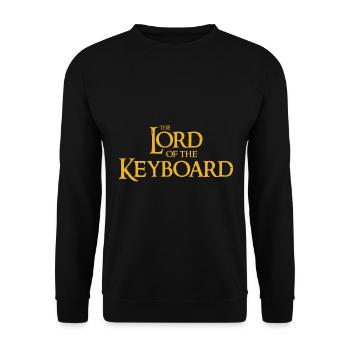 The Lord of the Keyboard Informatiker PC Nerd - Unisex Pullover - Schwarz - Vorne - Alina (178cm) & Michal (187cm)