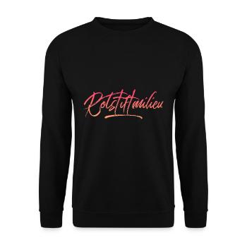 Rotstiftmilieu - Schule Lehrer Geschenk - Unisex Pullover - Schwarz - Vorne - Alina (178cm) & Michal (187cm)