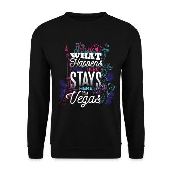 Las Vegas - Unisex Sweatshirt - black - Front - Alina (178cm) & Michal (187cm)
