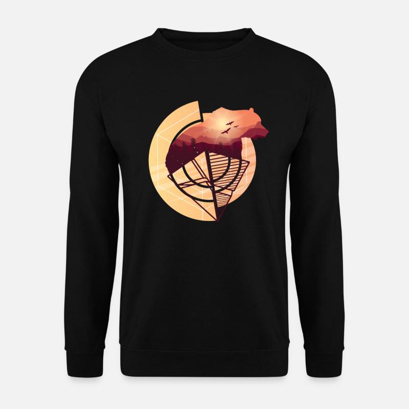 Bär Wildnis Natur - Unisex Pullover - Schwarz