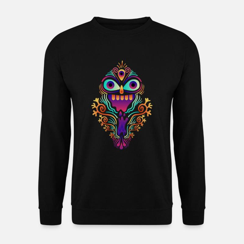 Goa Sugar Skull Psytrance - Sweat-shirt Unisexe - noir