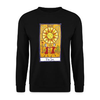 Sun XVIII Tarot - Unisex Sweatshirt - black - Front - Alina (178cm) & Michal (187cm)