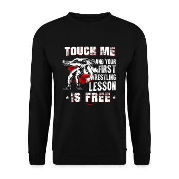 Wrestling Ringen - Unisex Sweatshirt - black - Front - Alina (178cm) & Michal (187cm)