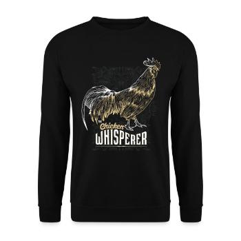 Huhn Hühnchen Chicken - Unisex Sweatshirt - black - Front - Alina (178cm) & Michal (187cm)