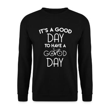 Biking Bike Bicycle - Unisex Sweatshirt - black - Front - Alina (178cm) & Michal (187cm)