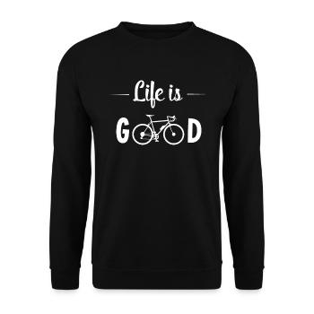 Bike-riding bike - Unisex Sweatshirt - black - Front - Alina (178cm) & Michal (187cm)