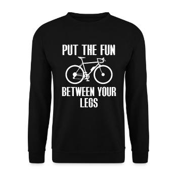 Bike-riding bike - Unisex Sweatshirt - black - Front - Alina (178cm) & Michal (187cm)