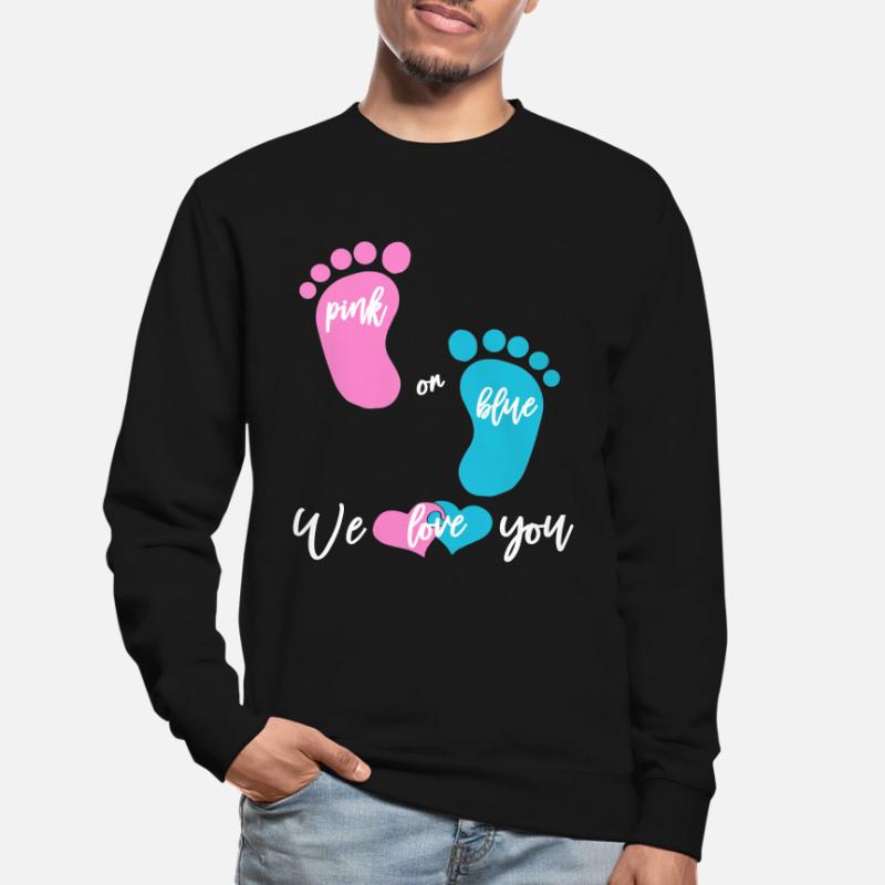Pink or Blue Mädchen oder Junge Unisex Pullover