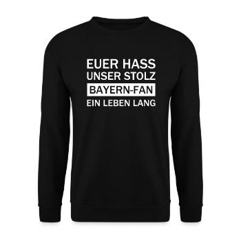 Bayern Fan - Unisex Pullover - Schwarz - Vorne - Alina (178cm) & Michal (187cm)