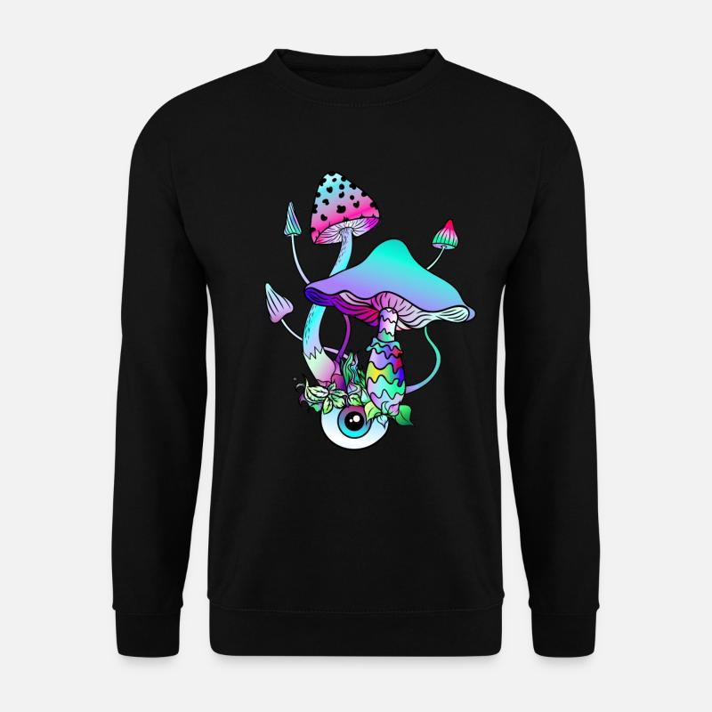 Champignons magiques Art psychédélique - Sweat-shirt Unisexe - noir