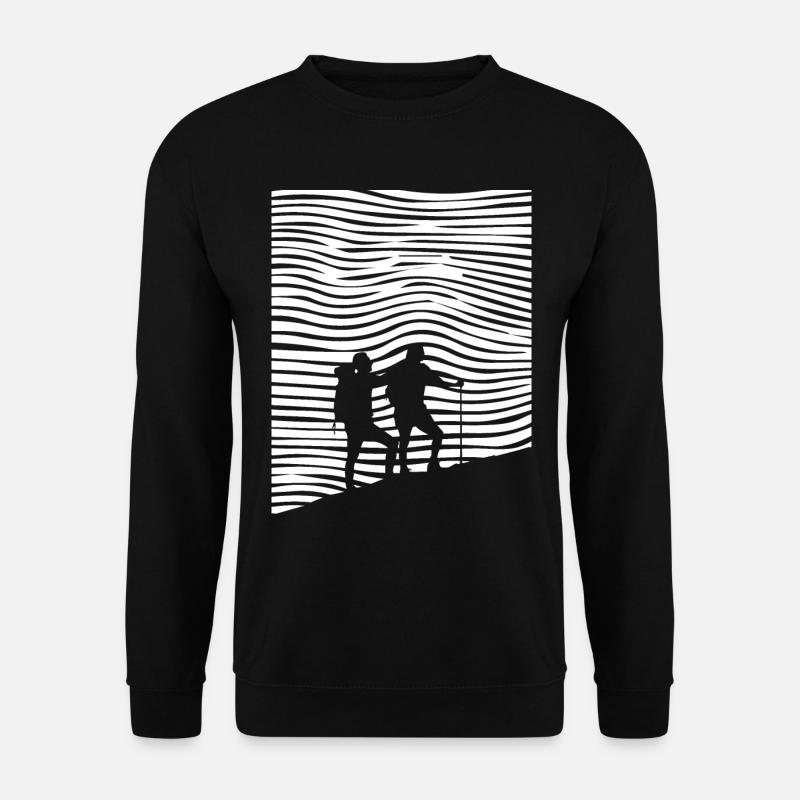 Wandern - (6) - Unisex Pullover - Schwarz