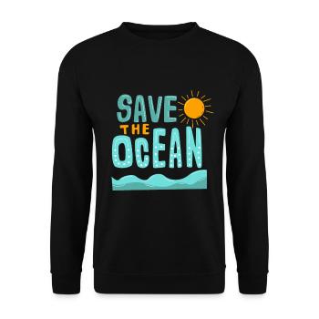 Save The Ocean - Unisex Pullover - Schwarz - Vorne - Alina (178cm) & Michal (187cm)