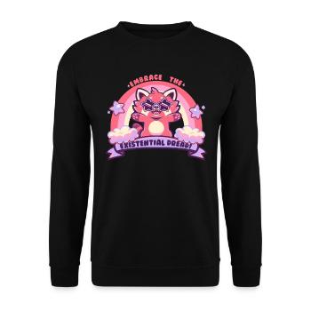 Embrace the Existential Dread - Unisex Sweatshirt - black - Front - Alina (178cm) & Michal (187cm)