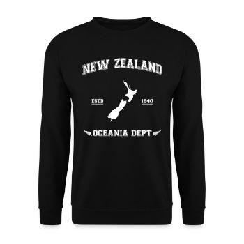 New Zealand map - Sweat-shirt Unisexe - noir - Devant - Alina (178cm) & Michal (187cm)