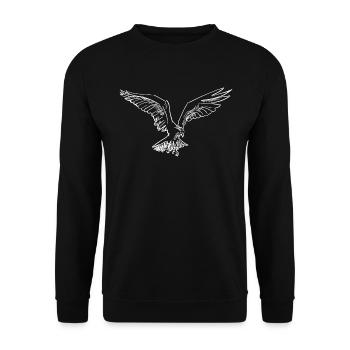 Eagle - Unisex Sweatshirt - black - Front - Alina (178cm) & Michal (187cm)