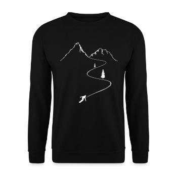 snowboarder, snowboard, montagne, freeride hiver - Sweat-shirt Unisexe - noir - Devant - Alina (178cm) & Michal (187cm)