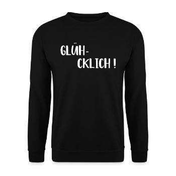 Glühwein trinken Weihnachtsmarkt Weihnachtsfeier - Unisex Pullover - Schwarz - Vorne - Alina (178cm) & Michal (187cm)