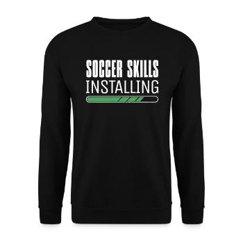 Fußball Skills Fußballtrainer Fußballer - Unisex Pullover - Schwarz - Vorne - Alina (178cm) & Michal (187cm)