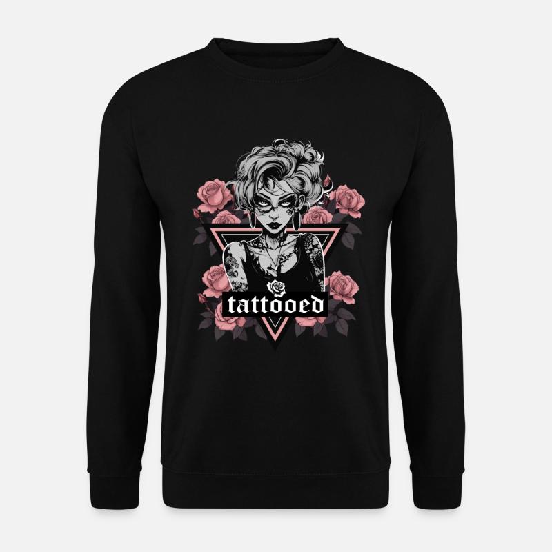 Tattoo Girl - Unisex Pullover - Schwarz