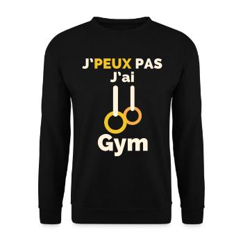 J'Peux pas j'ai gym - Sweat-shirt Unisexe - noir - Devant - Alina (178cm) & Michal (187cm)