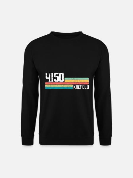 4150 Krefeld Retro Postleitzahlen Alte PLZ Vintage - Unisex Pullover - Schwarz