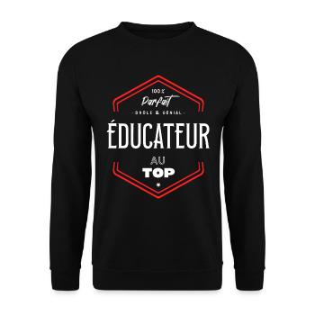 Educateur parfait et au top - Sweat-shirt Unisexe - noir - Devant - Alina (178cm) & Michal (187cm)