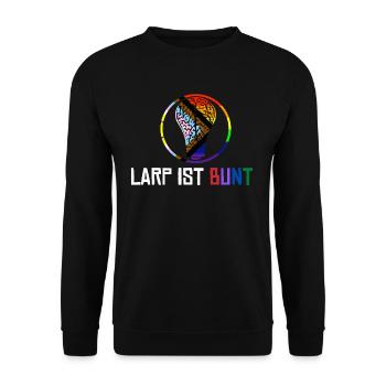 Larp ist bunt - Unisex Pullover - Schwarz - Vorne - Alina (178cm) & Michal (187cm)