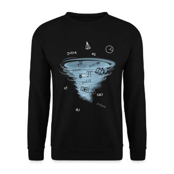 Math Lesson Mathematics Math Problem Solution - Unisex Sweatshirt - black - Front - Alina (178cm) & Michal (187cm)