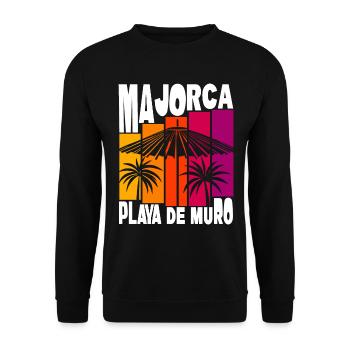 Majorca Playa de Muro - Unisex Sweatshirt - black - Front - Alina (178cm) & Michal (187cm)