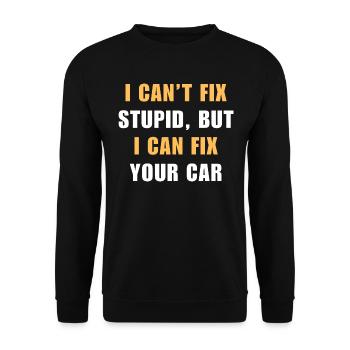 Mechanic Saying | Funny Mechanic Quote - Unisex Sweatshirt - black - Front - Alina (178cm) & Michal (187cm)