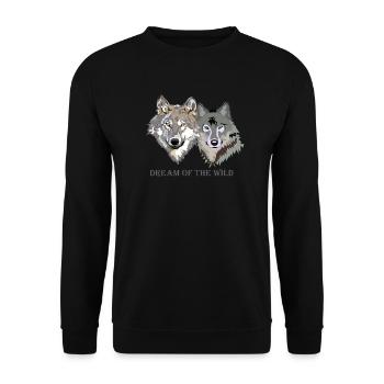 DREAM OF THE WILD - Unisex Sweatshirt - black - Front - Alina (178cm) & Michal (187cm)
