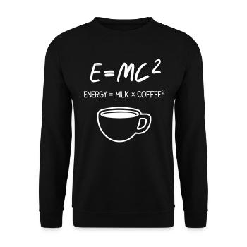 EnergyMilkCoffee - Unisex Sweatshirt - black - Front - Alina (178cm) & Michal (187cm)