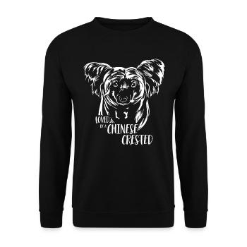 CHINESE CRESTED Dog Saying Dogs Saying Dogs - Unisex Sweatshirt - black - Front - Alina (178cm) & Michal (187cm)